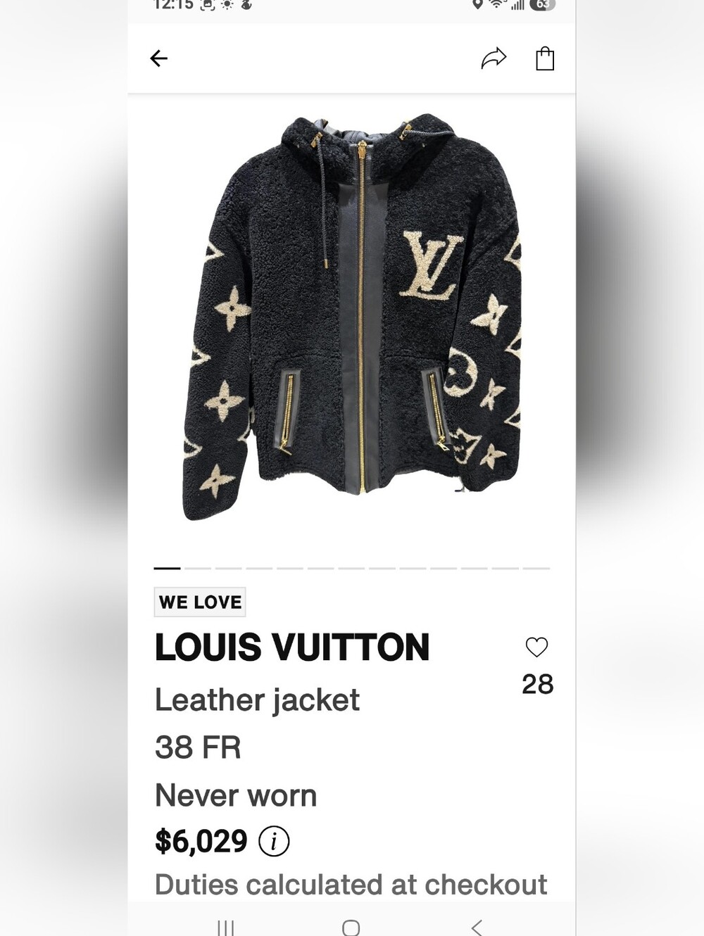 Louis Vuitton Monogram Sherpa and Leather Jacket Unisex - Picture 12 of 12